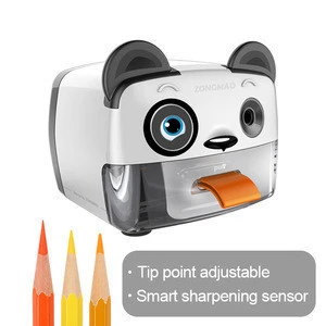 DC power tiger electric pencil sharpener adjust shapeness of pencil design for kids with OEM