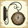 Decorative double sides wooden wall clock