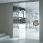 Decorative Glass Decorated Glass Decorative Interior Door Acid Etched Glass