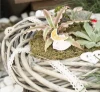decorative wicker flower basket with plastic liner