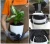 Import Deepbang Hot Sell White Small Large Size Self Watering Automatic Water Absorbent Planting Pots Lazy Flower Plastics Resin Pots from China