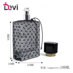 Devi  10ml 100ML Glass Perfume Bottles Black Lace Lady Parfum Bottle Refillable Fragrance Sprayer Atomizer Empty Container