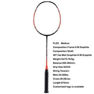 Dexterous high modulus graphite badminton racket