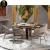 Import DG1027F luxury modern round designs white natural marble and timber with oval walnut oak solid in wood dining table set from China