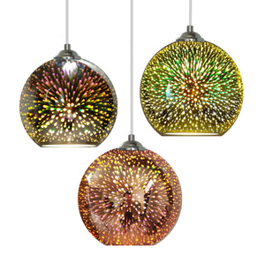 dia 20 cm 3D bubble glass fireworks decoration single bottle led hanging pendant lighting