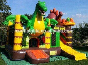 Dino park inflatable bouncer combo, animal inflatable jumping bouncy castle