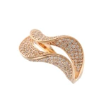 direct gold jewelry manufacturing 14k gold jewelry wholesale moissanite ring top quality micro pave ring