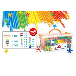DIY strew 3Dpuzzle educational toys New lanched in June patent pipe connectors 800 pieces set
