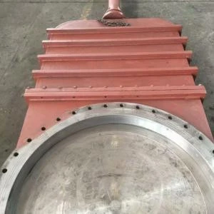 DN1400 Bevel gear with cover knife gate valve