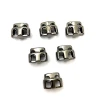 Double hole 4mm metal cord lock stoppers metal string stopper stopper metal