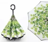 Double layers customized reverse inverted umbrella with print logo