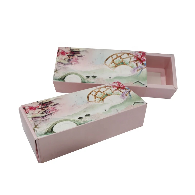 Drawer Gift Boxes DIY Packing Paper Box with Bags For Candy Cookies Gift Chocolate Sliding package bakery packaging box