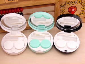 Dropshipping Marble contact lens case Good quality beauty box invisible mirror box companion box