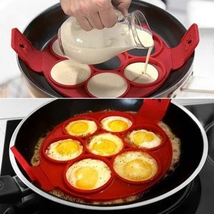 Dropshipping Round Heart Pancake Maker Pan Vibrating Eggs Mold Non-Stick Cooking Tool Baking Accessories Pancake Maker