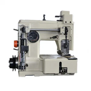 DS-9C high speed single needle double thread bottom feed bag closing sewing machine with pneumatic crepe tape cutter