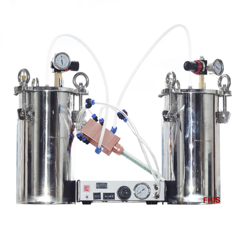 Dual Liquid Dispensing Valve High Flow Component Silicone Stainless Steel Pressure Tank Chemical Static Mixer