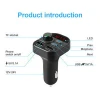 Dual USB Charger Hands-Free Car Kit Wireless Radio Audio Adapter 5.0 Bluetooth FM Transmitter Car MP3 Player
