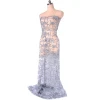 Dubai Evening Dress African Sequin Embroidery Tulle Fabric Laces In Switzerland For Wedding
