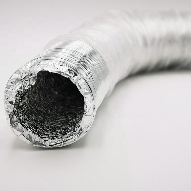 Buy Ducting Ventilation Single Layer Aluminum Foil Flexible Spiral ...