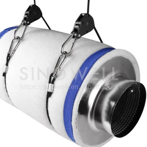 Durable & Optimized Performance Hydroponics Control 4" 5" 6" 8" 10" 12" inch Activated Carbon Air Filter
