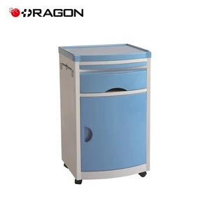 DW-32 Plastic hospital bedside table with universal wheels