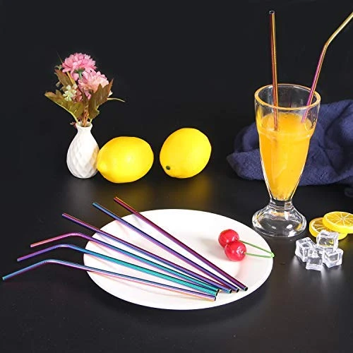 Eco Friendly straight reusable 18/8 stainless steel drinking metal straw