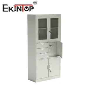 Ekintop White Metal Vertical Lockable Office Filing Cabinets