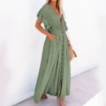 Elegant Long Dress for womenPrint Maxi DressNew customwedding dress for women