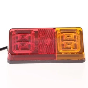 Emark Waterproof 12V/24V 16 Diodes Functional Rear Stop Tail Lamp Turn Signal Light Automobile Parking Lights Truck Lorry Light
