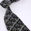 Excellent Plaid Design With  Blue Floral Silk  Woven Tie Handmade by Italian Silk Material