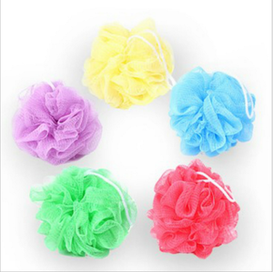 Factory Directly 60g Cleaning PE Loofah Candy Mesh shower Sponge bath flower