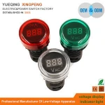 factory low price AD16 22mm mini digital led indicator light with voltage meter 70V-450V