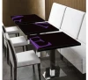 factory price hygienic marble stone restaurant tables fast food dining table with chairs