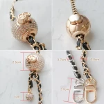 Factory wholesale 120cm metal chain bag accessories Shoulder strap hardware chain tote bags