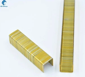 Factory Wholesale 8010 Steel Yellow Wire Upholstery Staple Pins for Sofa Stapler