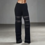factory wholesale mesh trousers fashion sweater women knit pants trendy clothes for women ladies official trousers
