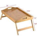 Factory wholesale morden natural folding bamboo bed breakfast tray
