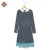 Import Family Matching Outfit Retro Boat Neck Stripe Dress from Taiwan