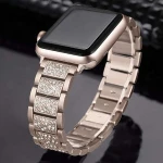 Fashion Diamond Bracelet for Apple Watch Band Series 5 4 3 2 1 Bling Replacement Stainless Steel for iWatch Band 38mm 42mm