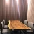 Import fashion industrial natural shape top live edge walnut large rustic wood restaurant dining table from China