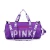 Import fashion large capacity women travel duffel overnight bag men sequin pink duffle bag waterproof from China
