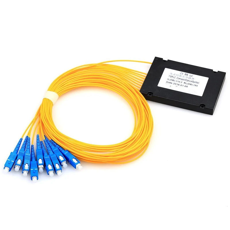 Fiber optic equipment 1260 to 1650nm ftth optic fiber plc splitter 1x4 1x8 1x16 1x32 1x64