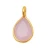 Import Fine Quality Pink Chalcedony 5 * 7 mm faceted pear gemstone gold plated 925 sterling silver chain necklace jewelry from India