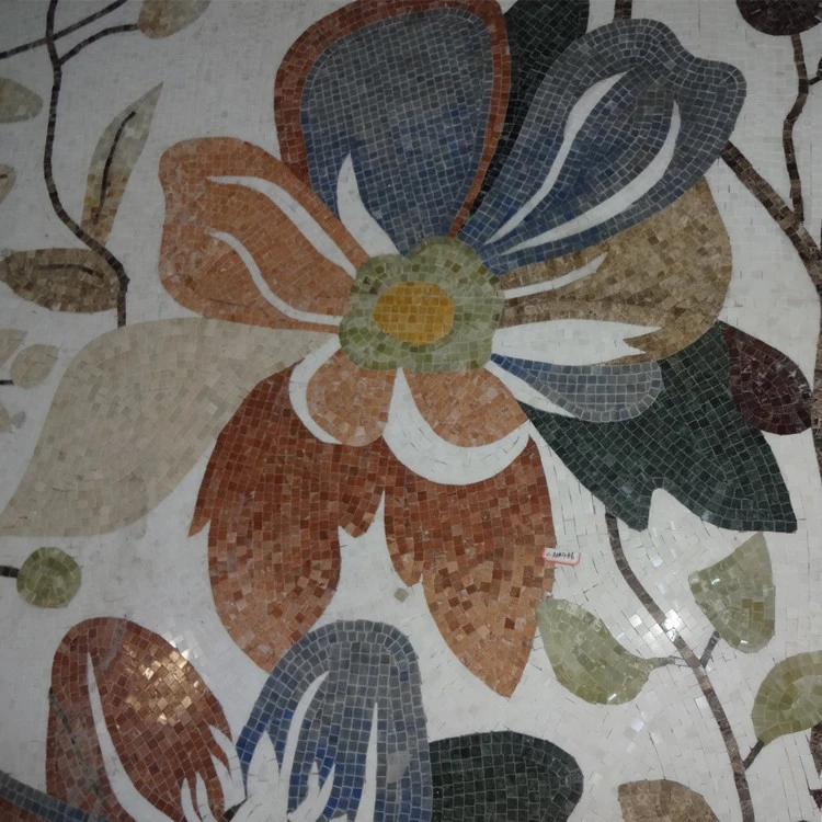 Flower Marble Waterjet Cheap Mosaic Tiles