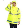 Fluorescence color raincoat rain gear for safety guarder construction worker building worker road cleaner