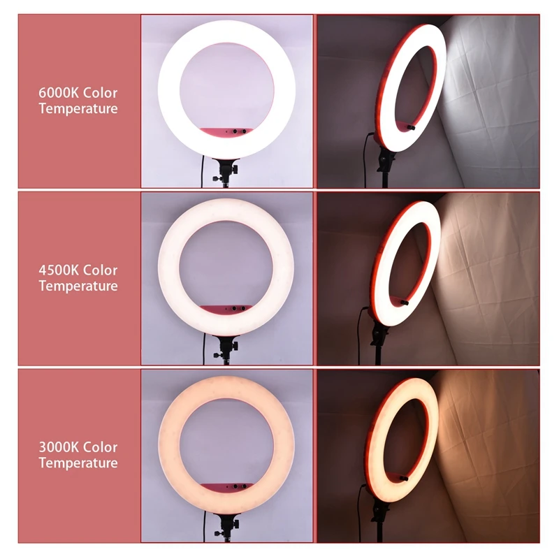 FOSOTO LF-R480 studio video audio professional lighting ring light lamp with tripod stand