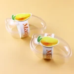 Fruit Shaped Plastic Mango Box PET Cake Packaging Box Wholesale Plastic Containers With Lids Food