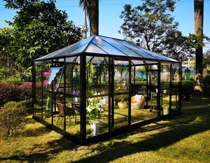 G-MORE Luxury Strong Outdoor Glass aluminum Gazebo Greenhouse