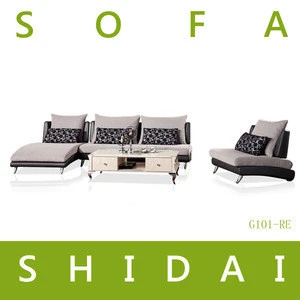 G01-RE modern living room furniture italian style sofa set with chaise lounge
