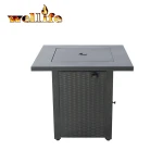 garden use natural granite top BBQ table top fire bowl